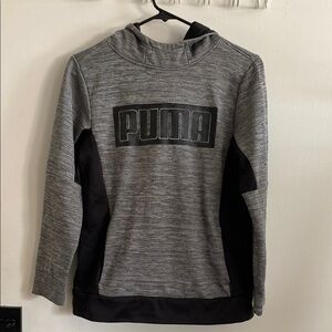 PUMA Heather Gray and Black Sweatshirt